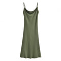 Winter Solid Color Retro Women's Dress