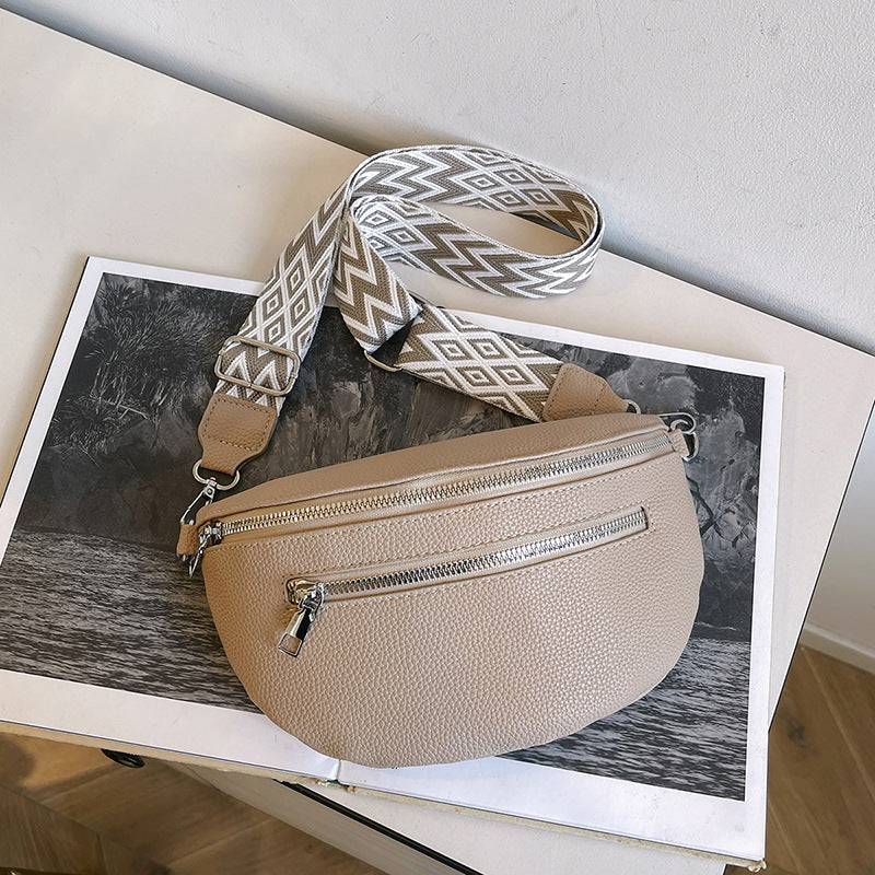 Wide Shoulder Strap Large Capacity Saddle Bag