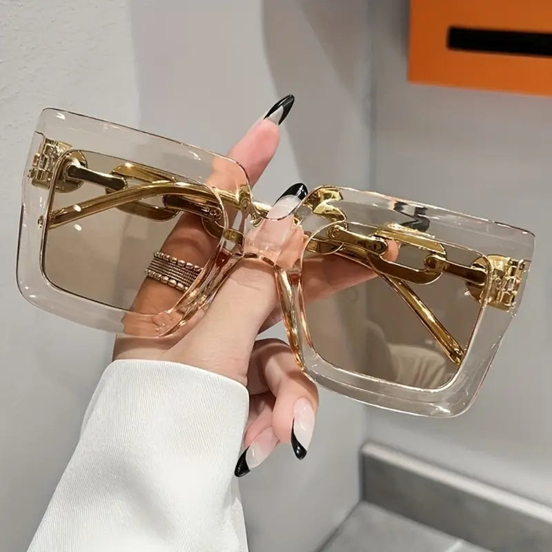 Vintage Large Frame Glasses - The Perfect Accessory For Fashion Lovers And Urban Explorers, Blue Light Protection Glasses For Women - Prohibited For Sale On Temu