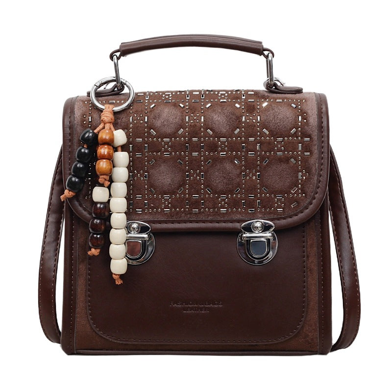 Bag Messenger Bag Women's Simple Small Square Bag Texture Backpack