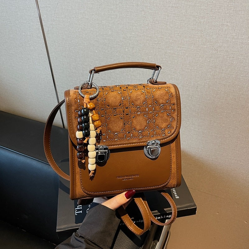 Bag Messenger Bag Women's Simple Small Square Bag Texture Backpack